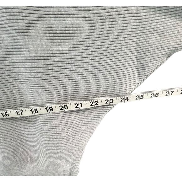 Lulus All Wrapped Up Sweater Womens M Gray Ribbed Knit Dolman Sleeve Cozy Top - Picture 7 of 13